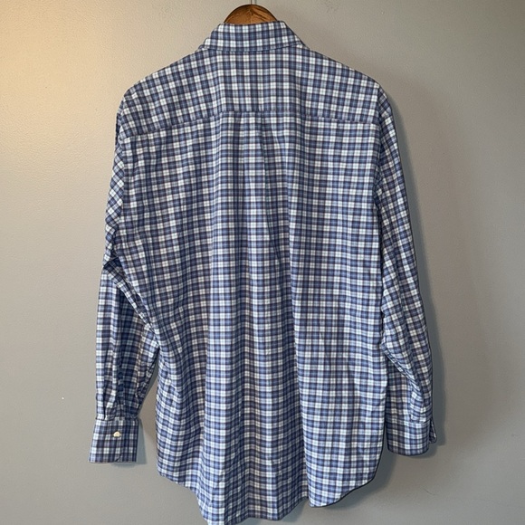 Peter Millar Crown Finish Stretch Sandprint Plaid Shirt - Picture 9 of 12